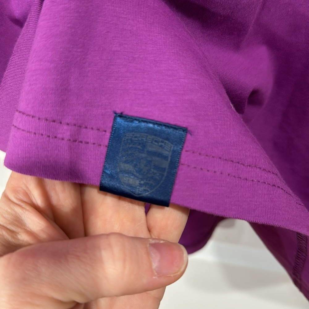 PORSCHE DRIVERS SELECTION EMBROIDERED PURPLE POLO SHIRT LARGE - Picture 5 of 10